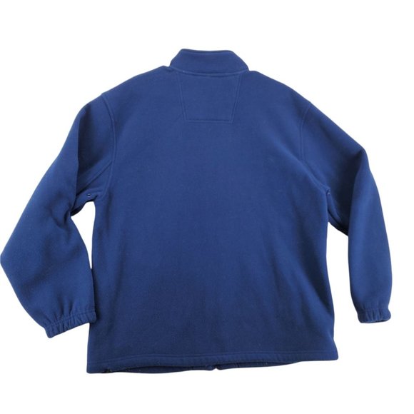 IZOD Jacket Men's Full Zip High Neck Long Sleeve Sweatshirt Fleece Pockets Blue - Picture 2 of 11
